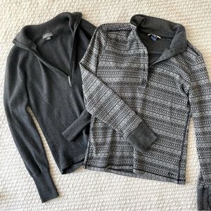 Medium Eddie Bauer & Kavu 1/4 Zip Pullover Sweaters Outdoor Hiking Base Layer